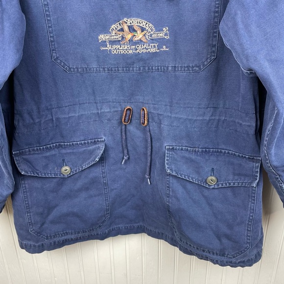 Vintage Polo by Ralph Lauren Polo Sportsman Pullover Anorak Jacket Blue Medium - Picture 6 of 11